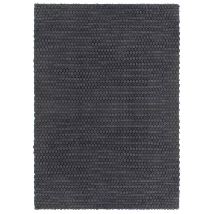Rectangular carpet anthracite 180x250 cm cotton