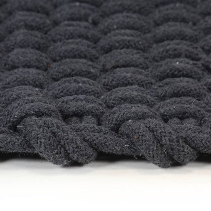 Rectangular carpet anthracite 180x250 cm cotton
