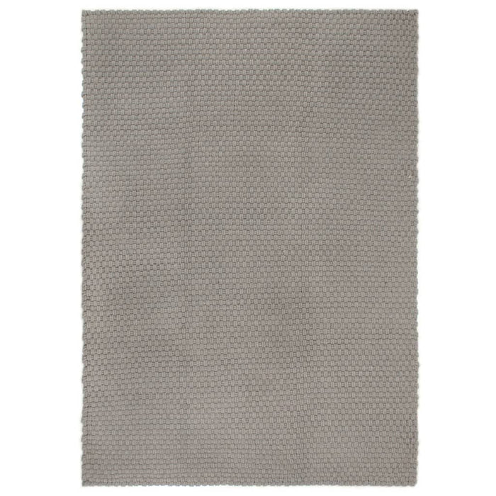 Rectangular carpet gray 120x180 cm cotton