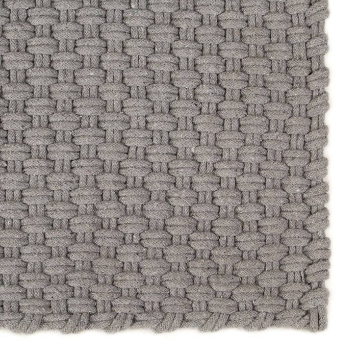 Rectangular carpet gray 120x180 cm cotton