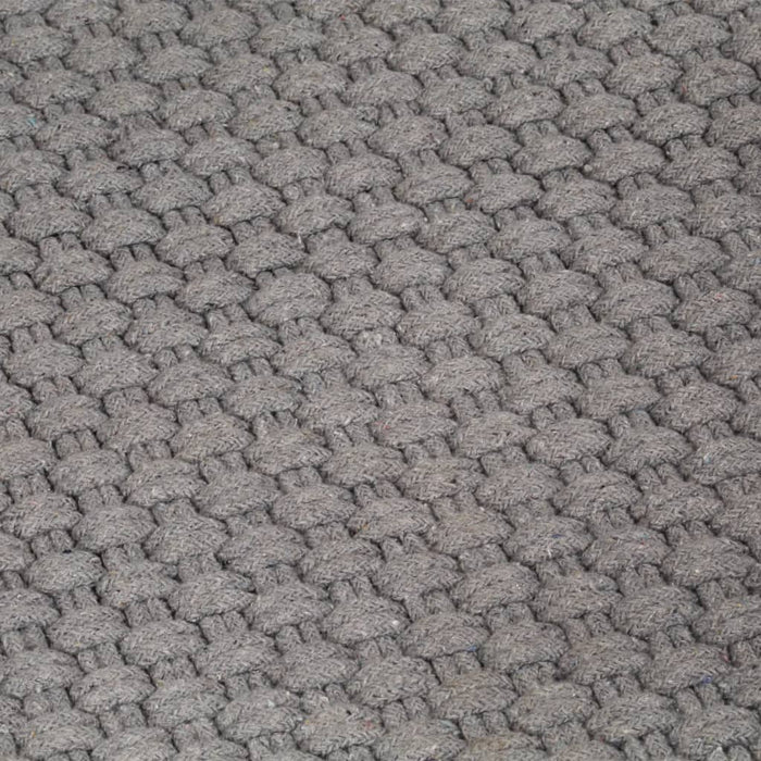 Rectangular carpet gray 180x250 cm cotton