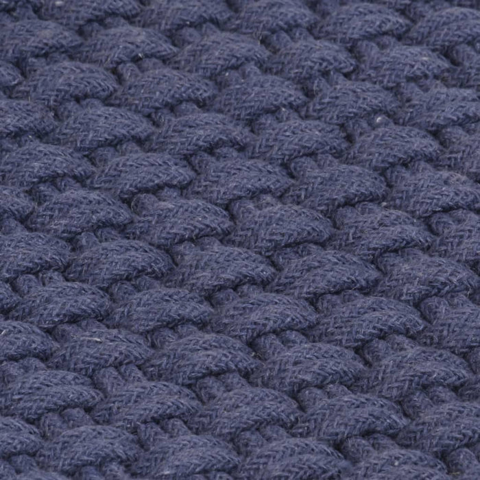 Rectangular carpet navy blue 200x300 cm cotton