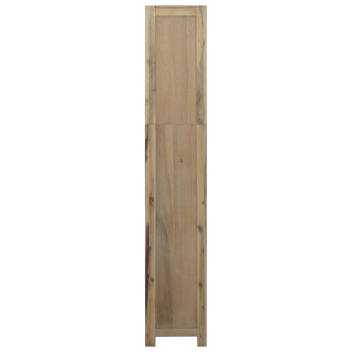 Bookcase 6 compartments 80x30x170 cm solid acacia wood