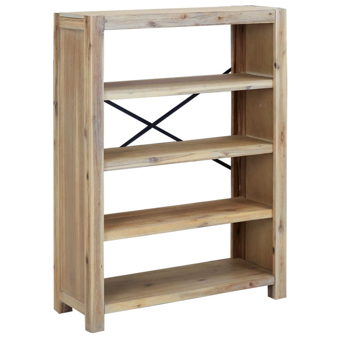 Bookcase 4 compartments 80x30x110 cm solid acacia wood