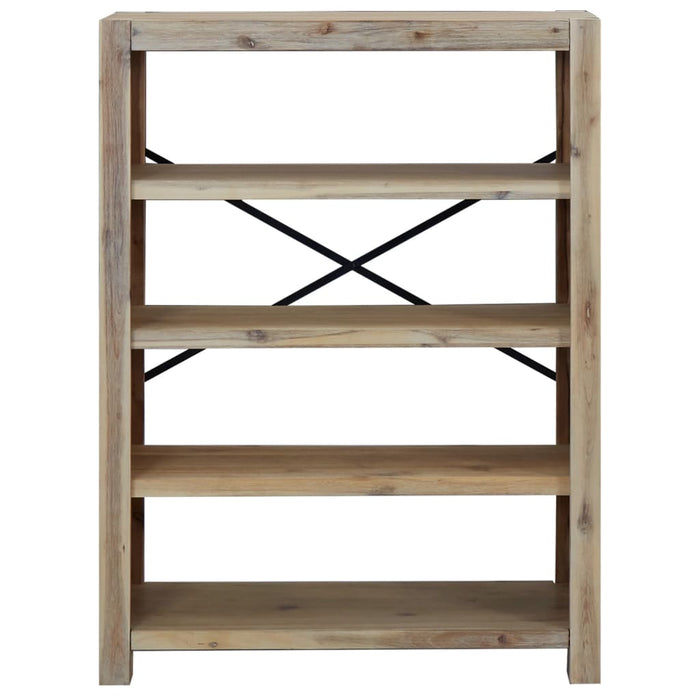 Bookcase 4 compartments 80x30x110 cm solid acacia wood