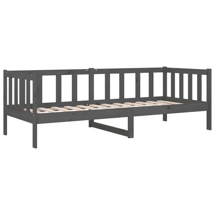 Tagesbett Grau 90x190 cm Massivholz Kiefer