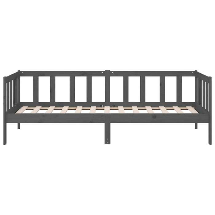 Tagesbett Grau 90x190 cm Massivholz Kiefer