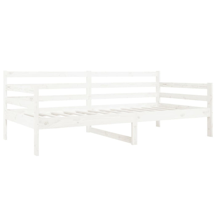 Tagesbett Weiß 80x200 cm Massivholz Kiefer