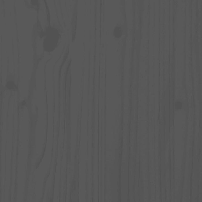 Massivholzbett Grau 75x190 cm Kiefer