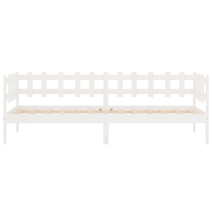 Tagesbett Weiß 80x200 cm Massivholz Kiefer