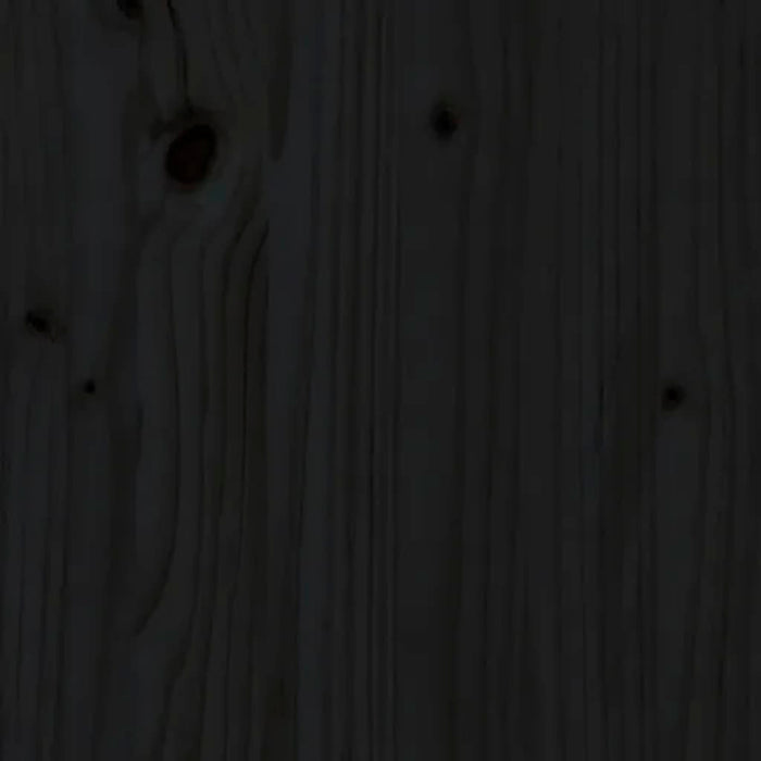 Massivholzbett Schwarz 140x190 cm