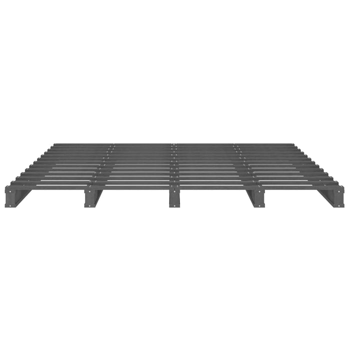 Palettenbett Grau 120x200 cm Massivholz Kiefer