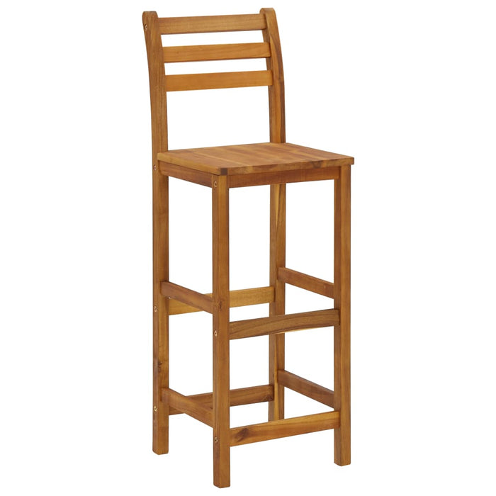 Bar stools 8 pcs. Solid acacia wood