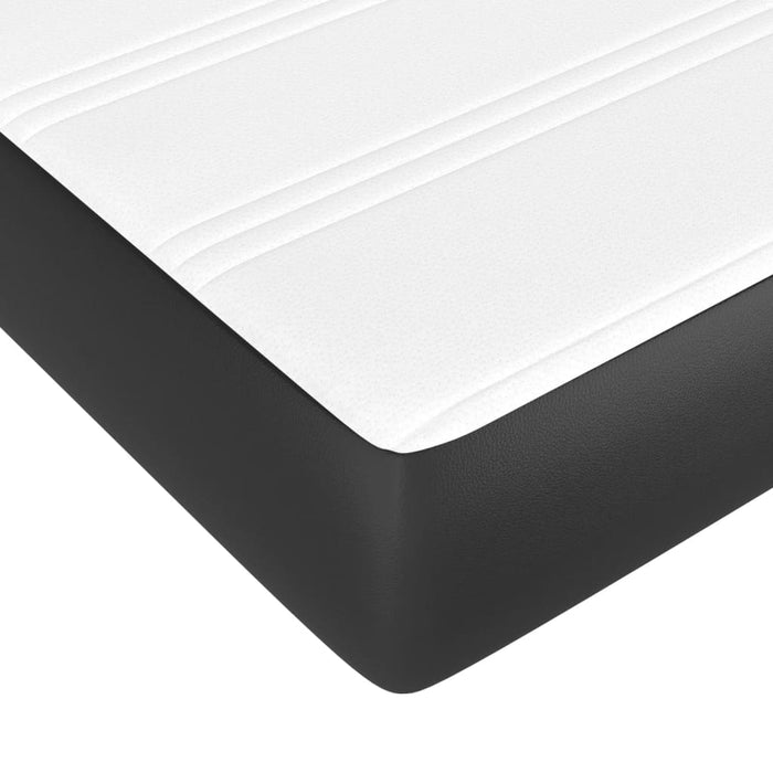 Pocket spring mattress black 80x200x20 cm artificial leather