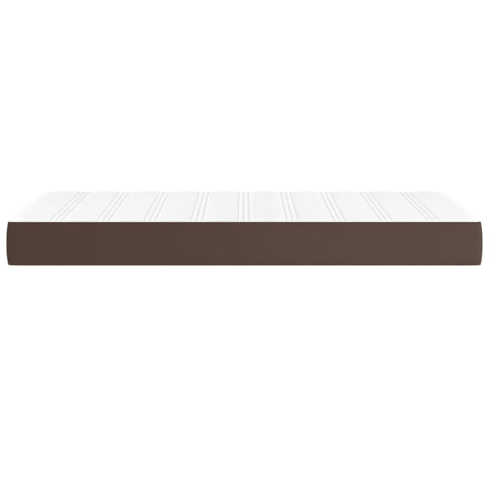 Pocket spring mattress brown 80x200x20 cm artificial leather