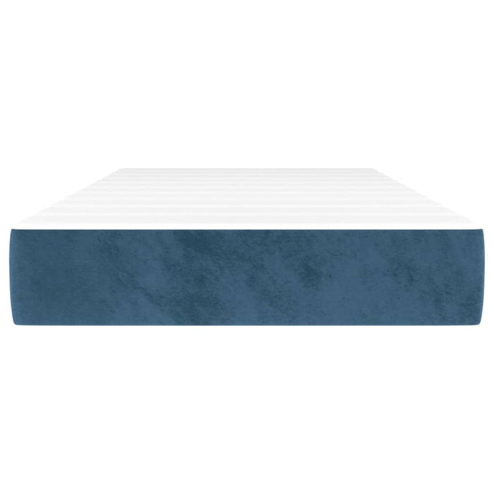 Pocket spring mattress dark blue 80x200x20 cm velvet