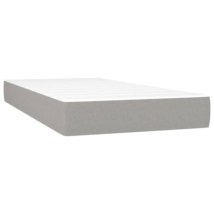 Pocket spring mattress light gray 90x190x20 cm fabric