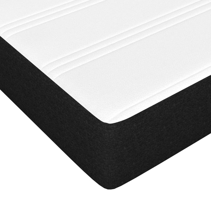 Pocket spring mattress black 90x190x20 cm fabric