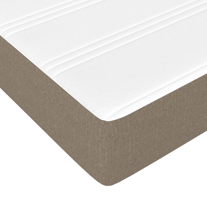 Pocket spring mattress taupe 90x190x20 cm fabric