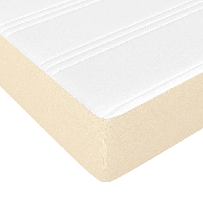 Pocket spring mattress cream 90x190x20 cm fabric