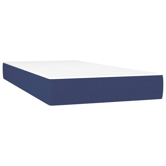 Pocket spring mattress blue 90x190x20 cm fabric