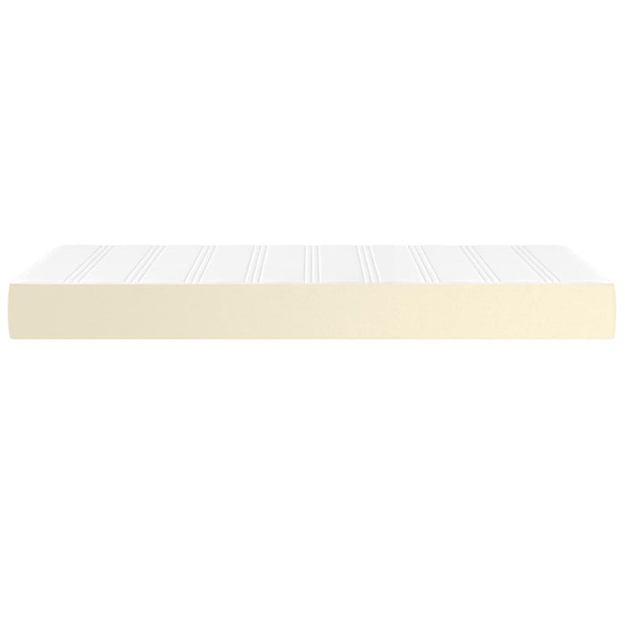 Pocket spring mattress cream 90x200x20 cm artificial leather