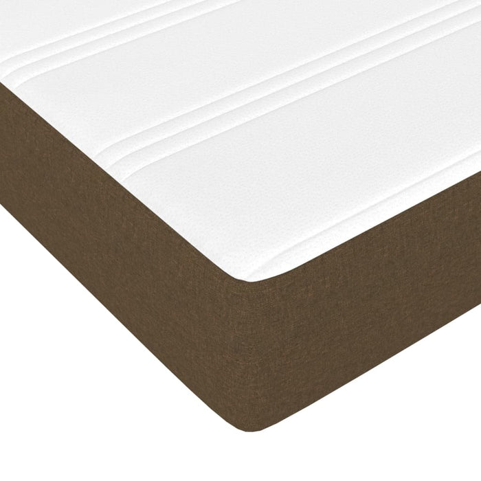 Pocket spring mattress dark brown 100x200x20 cm fabric