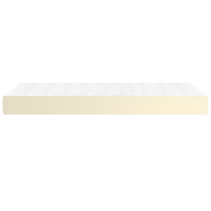 Pocket spring mattress cream 100x200x20 cm artificial leather