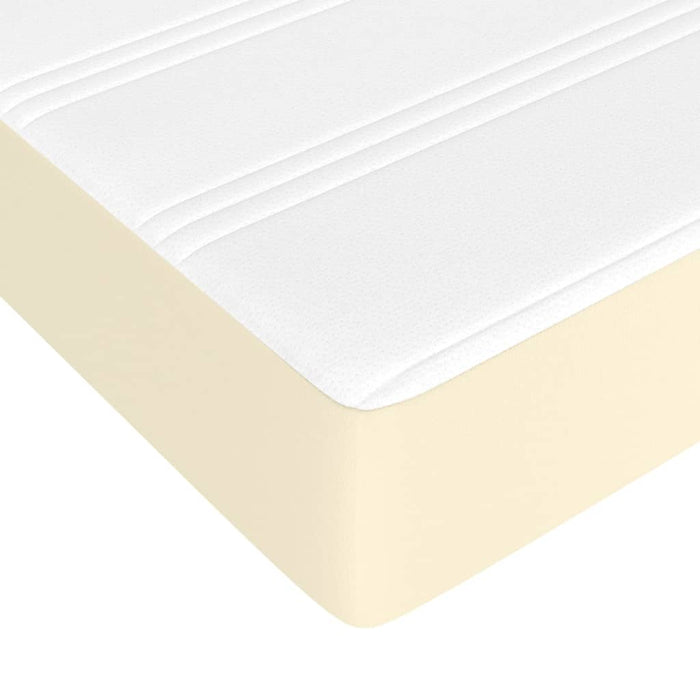 Pocket spring mattress cream 100x200x20 cm artificial leather