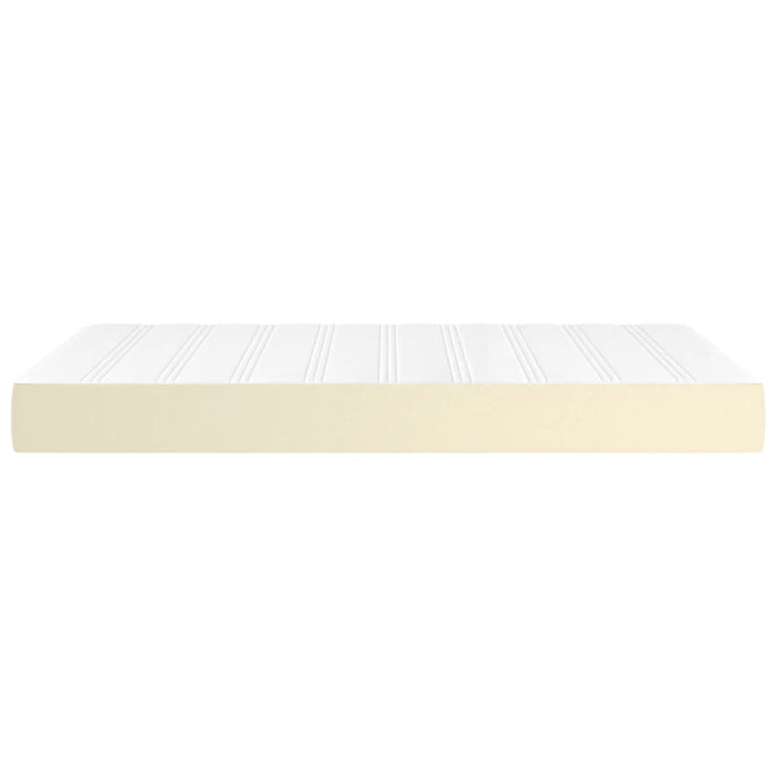 Pocket spring mattress cream 120x200x20 cm artificial leather