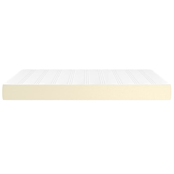 Pocket spring mattress cream 140x200x20 cm artificial leather
