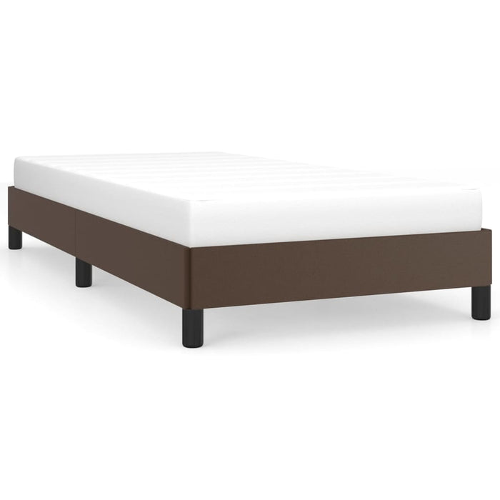 Bed frame brown 80x200 cm faux leather