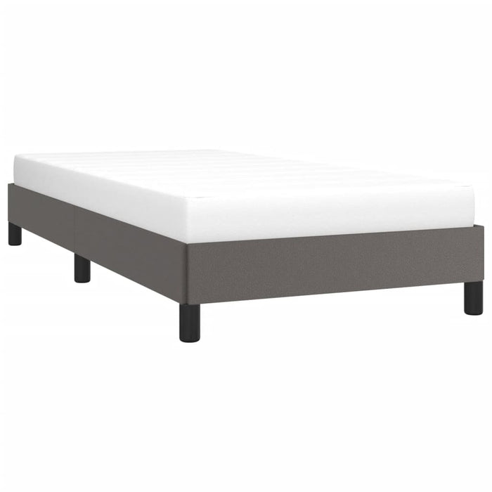 Bed frame gray 90x190 cm faux leather
