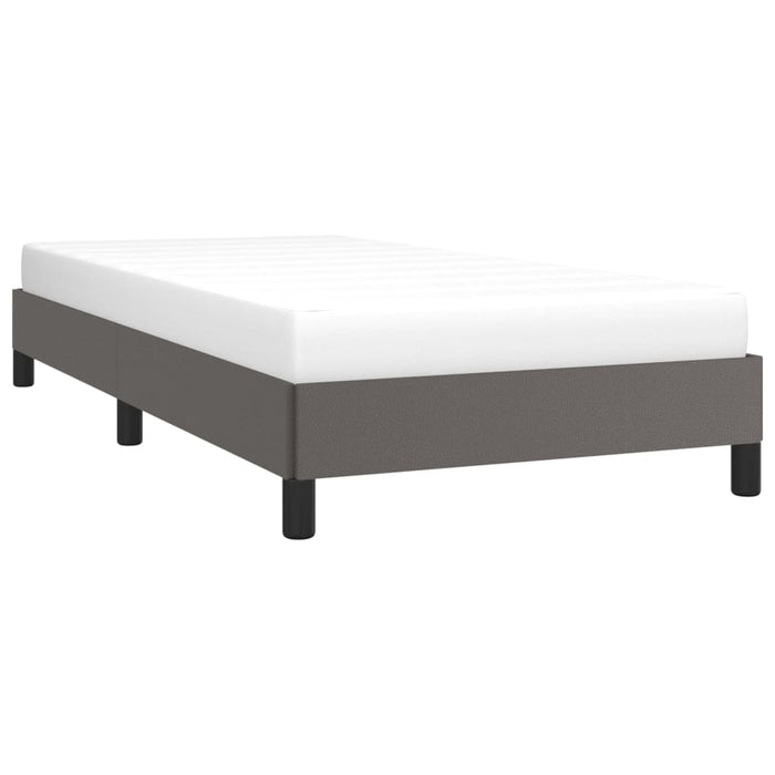 Bed frame gray 90x200 cm faux leather