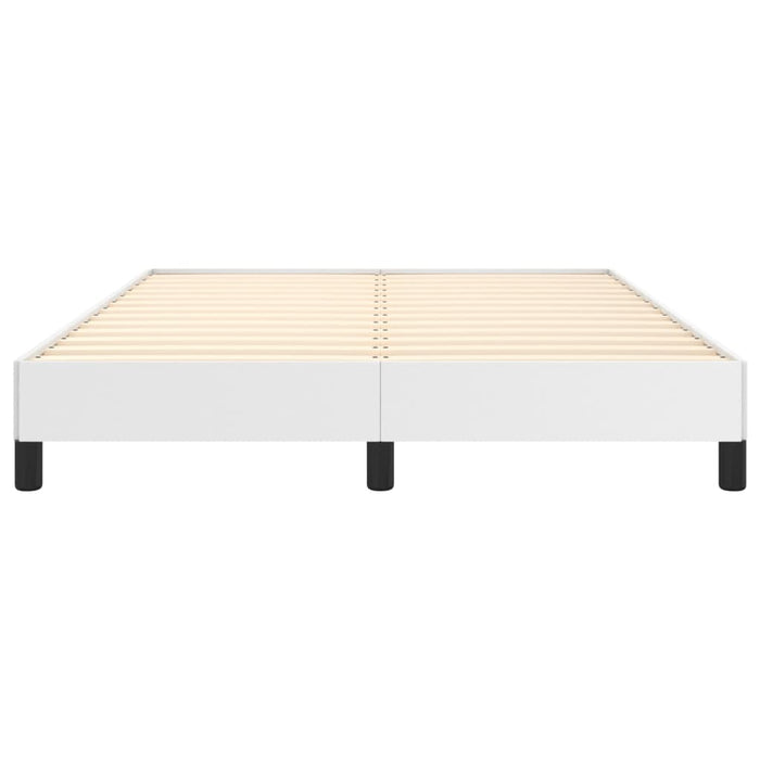 Bettgestell Weiß 140x190 cm Kunstleder