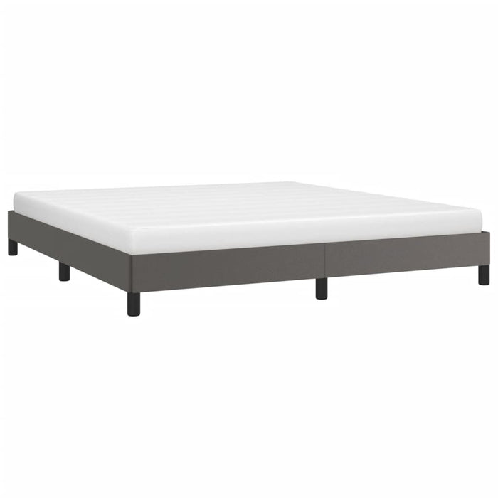 Bed frame gray 180x200 cm faux leather