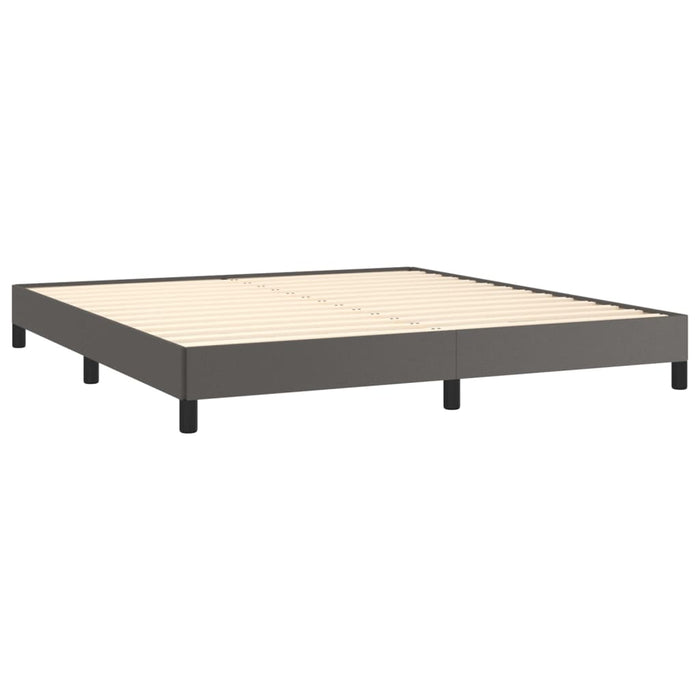 Bed frame gray 180x200 cm faux leather