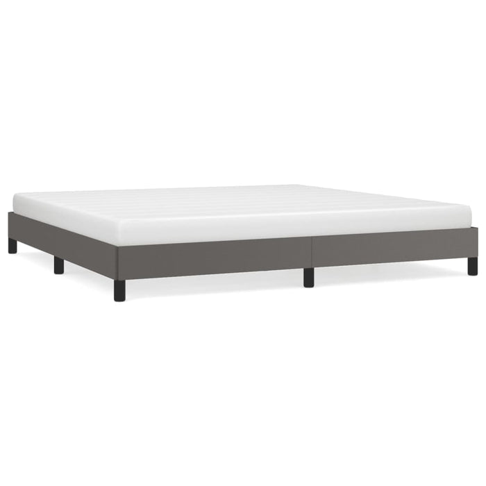 Bed frame gray 200x200 cm faux leather
