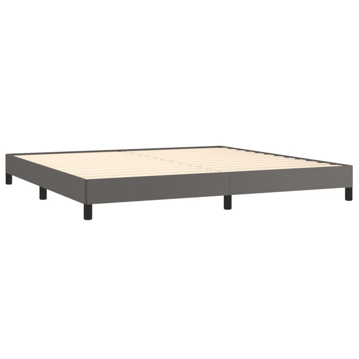 Bed frame gray 200x200 cm faux leather