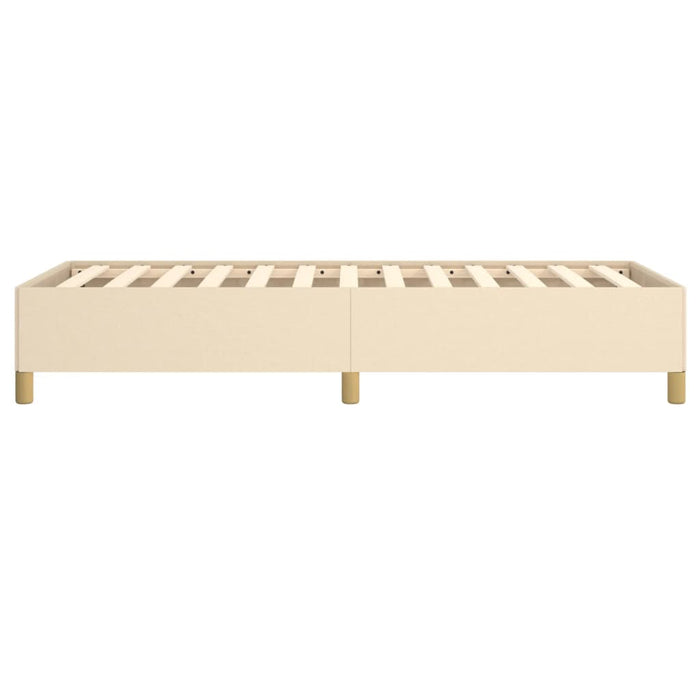 Bettgestell Creme 90x190 cm Stoff