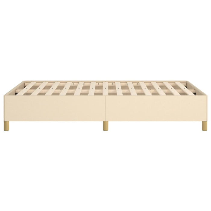 Bettgestell Creme 120x200 cm Stoff