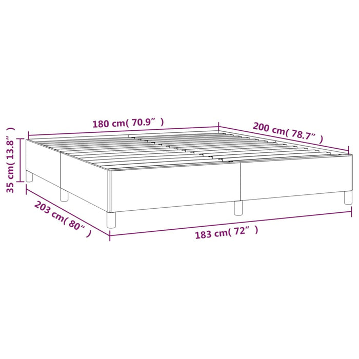 Bettgestell Hellgrau 180×200 cm Stoff