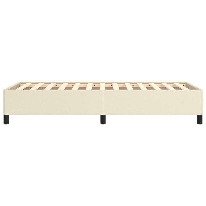 Bettgestell Creme 80x200 cm Kunstleder