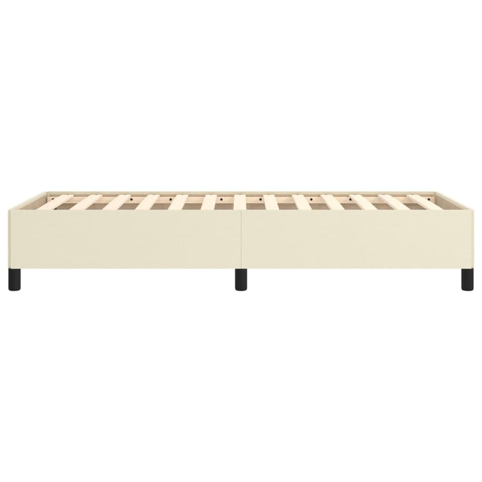 Bettgestell Creme 100x200 cm Kunstleder