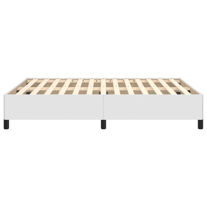 Bettgestell Weiß 140x190 cm Kunstleder