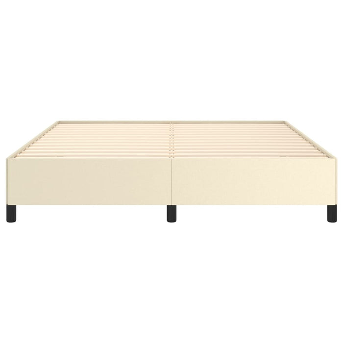 Bettgestell Creme 160x200 cm Kunstleder