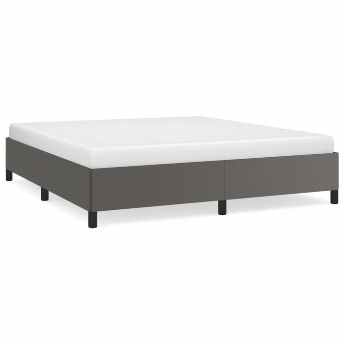 Bed frame gray 160x200 cm faux leather