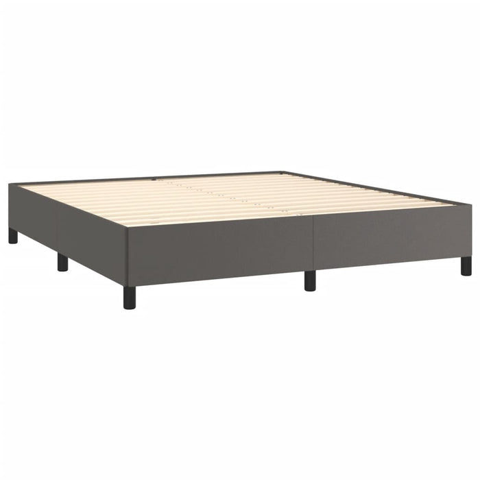 Bed frame gray 160x200 cm faux leather