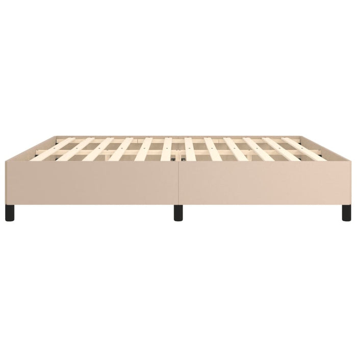 Bettgestell Cappuccino-Braun 200x200 cm Kunstleder