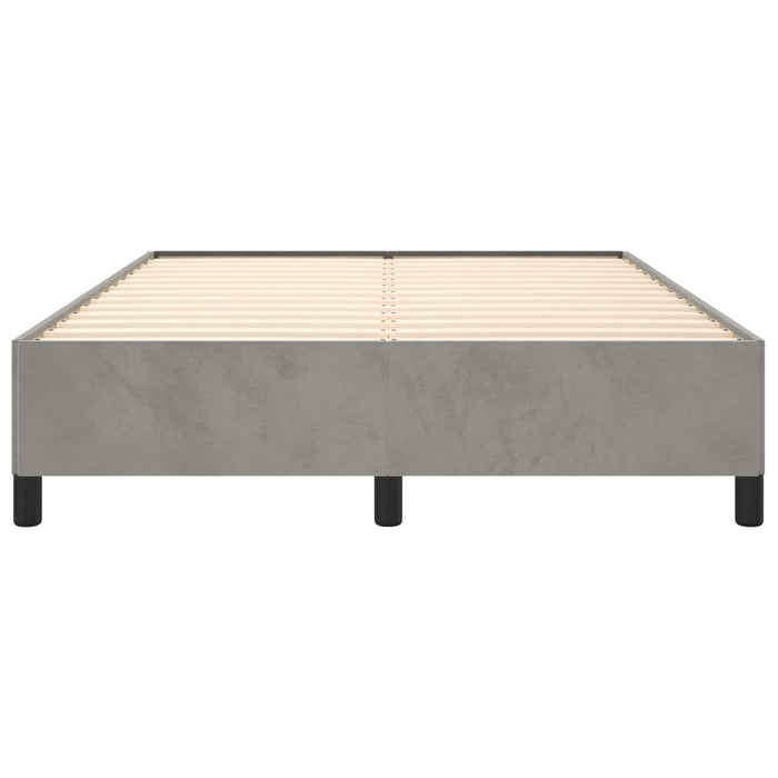 Bettgestell Hellgrau 140x190 cm Samt